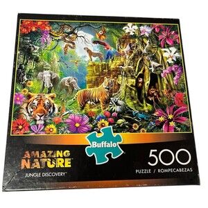 Buffalo Games Amazing Nature Jungle Discovery 500 Piece Jigsaw Puzzle